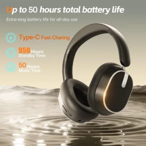 Hybrid Active Noise Cancelling Headphones, ANC Wireless Headphones Bluetooth 6.0 with Transparent Mode, Hi-Res Audio, Deep Bass - Image 6