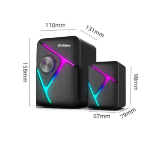 Goldpo D26 Speaker Bluetooth with 360 degree Surround Sound Bluetooth Wireless Stereo for Computer Macbook Laptop - Image 5