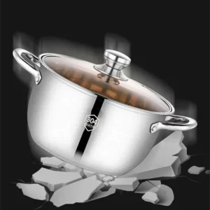 SUS304 stainless steel double layer thickened household cage drawer steamed Mantou small steamer soup pot stew pot - Image 5