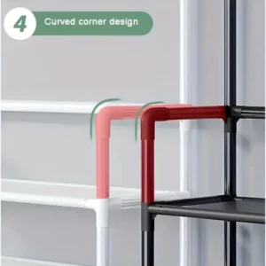Clothes Hanger Multi-Layer Shoe Rack Doorway DIY Hat And Shoes Shelf Simple Floor-Standing Living Room Organizer Storage Racks - Image 6
