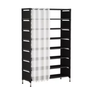 Shoe rack Multi-layer household simple shoe rack door against the wall dust storage shoe cabinet widened shoe rack - Image 3