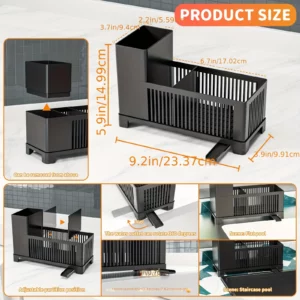 1pc Kitchen Drain Rack Kitchen utensils storage basket used for storing cleaning tools sponge cleaning drying drain basket - Image 5