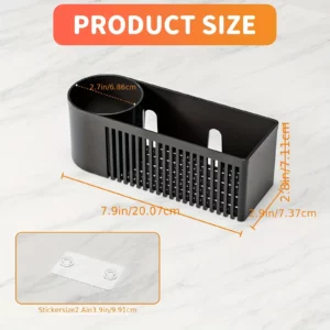1pc Kitchen Drain Rack Kitchen utensils storage basket used for storing cleaning tools sponge cleaning drying drain basket - Image 6