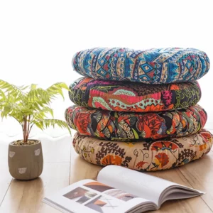 Round Floor Cushion Pillow Thickened Tatami Yoga Mat for Meditation Machine Washable Seat Cushion Office Sleeping Mat - Image 2