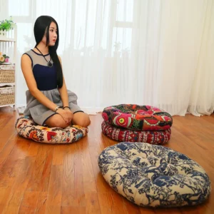 Round Floor Cushion Pillow Thickened Tatami Yoga Mat for Meditation Machine Washable Seat Cushion Office Sleeping Mat - Image 3