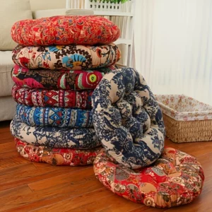 Round Floor Cushion Pillow Thickened Tatami Yoga Mat for Meditation Machine Washable Seat Cushion Office Sleeping Mat - Image 6