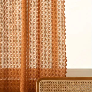 1PC/Solid color pastoral style small, fresh and rustic farmhouse style curtains provide home decoration for the living room - Image 3