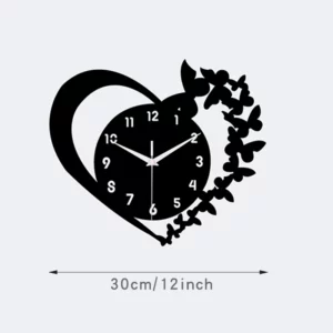 Heart shaped frameless design acrylic silent clock living room bedroom home decoration Mother's Day New Year Easter gift - Image 5