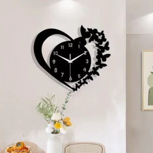 Heart shaped frameless design acrylic silent clock living room bedroom home decoration Mother's Day New Year Easter gift - Image 4