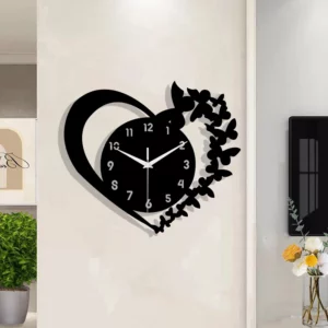Heart shaped frameless design acrylic silent clock living room bedroom home decoration Mother's Day New Year Easter gift - Image 3