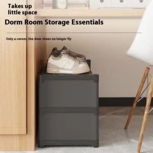 New Simple Shoe Rack Dormitory Bed Bottom Multi-Layer Household Storage Shoe Cabinet Artifact Dust-Proof Belt Wheel Shoe Rack - Image 3