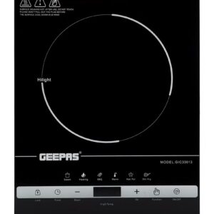GEEPAS Digital Infrared Cooker- GIC33013/ Single Cooking Hob with Ceramic Heating Element, 2200W Power, 4-Digit LED Display & Touch Control/ 10 Adjustable Power & Temperature Levels, 3hr Timer, Multi-Function Cooking (Hot Pot, Soup, Fry, BBQ, etc.), Energy Saving 2200 W GIC33013 Black - Image 7