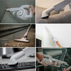GEEPAS Stick & Handheld Vacuum Cleaner, HEPA Filter, Handheld & Stick, 0.9L Dust Bag Capacity, 600W Powerful Motor, Transparent Dust Cup for Easy Check, Lightweight Body & Low Noise 0.9 L 600 W GVC2596N White - Image 2