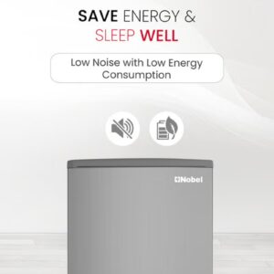 Nobel 185 L Gross / 132 L Net, Double Door Refrigerator, Defrost, R600a Refrigerant, Temperature Control, Inside Light, Inside Condenser, Vegetable Crisper, Bottle Racks, Removable Gasket, Adjustable Foot NR185RSI Inox Colour - Image 5