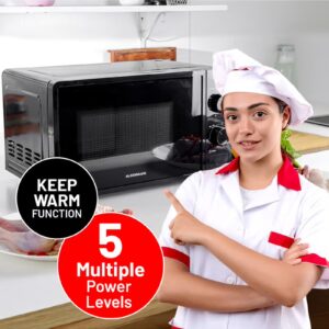 Olsenmark Electric Microwave Oven, 5 Multiple Power Levels with Easy Controls and Cooking End Signal, Perfect for Reheating, Defrosting, Cooking 20 L 1150 W OMMO2343W Black - Image 4