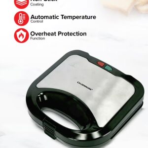 Olsenmark 2 Slice Sandwich Maker Toaster OMGM2321, 750W Equipped With Non-Stick Coating And Overheat Protection, Perfect For Making Sandwiches, Bread Toast 750 W OMGM2321 Black - Image 7