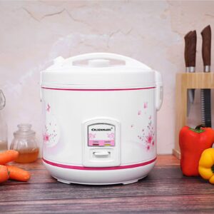 Olsenmark Rice Cooker , Cook, Steam and Keep Warm Function, Non-Stick Inner Pot - Measuring Cup, Plastic Rice Cooker Spoon, Durable and Tougher Outer Body 2.2 L 900 W OMRC2136 Pink/White - Image 3