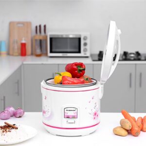 Olsenmark Rice Cooker , Cook, Steam and Keep Warm Function, Non-Stick Inner Pot - Measuring Cup, Plastic Rice Cooker Spoon, Durable and Tougher Outer Body 2.2 L 900 W OMRC2136 Pink/White - Image 6