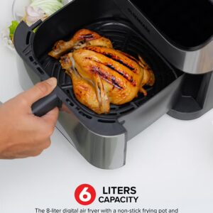Olsenmark Digital Air Fryer with Non-Stick Frying Pot and Tray , Oil Free Cooking/ LED Display with Touch Screen, 10 Preset Cook Modes, 1-60 minutes Timer/ for Making Fries, Steak, Chicken, Meat, Bread/ 2 Years Warranty 6 L 1700 W OMAF2346J Black and Silver - Image 10