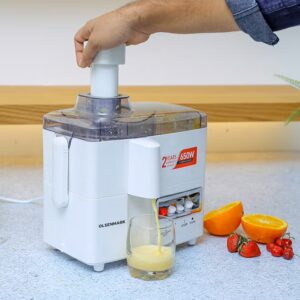 Olsenmark 4-In-1 Juicer Blender / Food Processor with Stainless Steel Blades, Overheat Protection & Safety Lock, Durable & Easy to Use and 2 Speeds with Pulse Function 1.8 L 650 W OMSB2137J White - Image 6