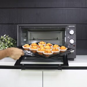 KRYPTON 6-IN-1 Multi-Functional Counter Top Electric Kitchen Oven With Powerful Rotisserie, Crumb Tray, Perfect For Grilling, Toasting And Roasting, 100- 250°C Adjustable Temperature, 60 Minutes Timer with Bell Ring & Power Indicator Light 45 L 2000 W KNO6246 Black - Image 5