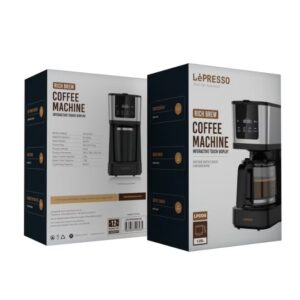 LePRESSO Rich Brew Coffee Machine Interactive Touch Display 900W Coffee Maker / Touch Display / Quick Drew / Glass Carafe Capacity 1.25L-Black - Image 2