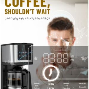 LePRESSO Rich Brew Coffee Machine Interactive Touch Display 900W Coffee Maker / Touch Display / Quick Drew / Glass Carafe Capacity 1.25L-Black - Image 6