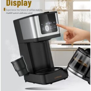 LePRESSO Rich Brew Coffee Machine Interactive Touch Display 900W Coffee Maker / Touch Display / Quick Drew / Glass Carafe Capacity 1.25L-Black - Image 8