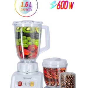 Olsenmark Multi-Functional 3 In 1 Blender, With 1.5 Liter Jar Capacity, Stainless Steel Blade & Housing, Overheat Protection, Multi-Functional Design For Blending, Grinding & Mincing, 2 Speed Function 1.5 L 600 W OMSB2054S White/Clear - Image 7