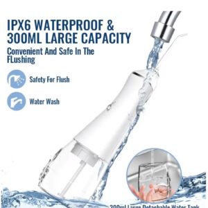 DOSCHER Portable Water Dental Flosser For Teeth Cleaning Dental Oral Irrigator With 4 Modes Scalable 5 Jet Nozzles IPX7 Water Resistance 300ML - Image 4