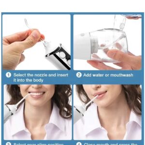 DOSCHER Portable Water Dental Flosser For Teeth Cleaning Dental Oral Irrigator With 4 Modes Scalable 5 Jet Nozzles IPX7 Water Resistance 300ML - Image 10