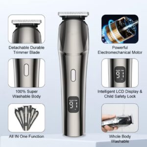 DOSCHER Electric Hair Trimmer for men, Body Shaver Groomer Safe Suitable, Shaver Rechargeable Waterproof Wet And Dry - Image 6