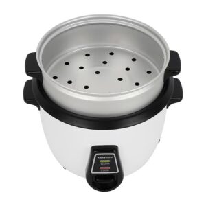 KRYPTON 3-in-1 Electric Rice Cooker – Cook, Warm & Steam Functions, 1.0L Capacity, Non-Stick Pot, Tempered Glass Lid, Easy One-Touch Operation 1 L 400 W KNRC6055H White - Image 3