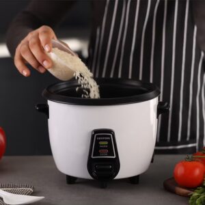 KRYPTON 3-in-1 Electric Rice Cooker – Cook, Warm & Steam Functions, 1.0L Capacity, Non-Stick Pot, Tempered Glass Lid, Easy One-Touch Operation 1 L 400 W KNRC6055H White - Image 7