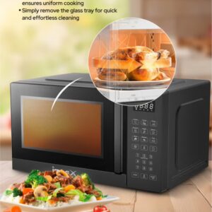 Impex 20L Digital Microwave Oven (MO 8101ADB) | 700W Power | 8 Preset Menus | 10 Power Levels | Child Safety Lock | Defrost Function | 99-Min Timer | Push Button Door | 255mm Glass Turntable | 2-Year Warranty | Compact & Efficient Kitchen Appliance 20 L 700 W MO 8101ADB Black 20 L 700 W MO 8101ADB Black - Image 4