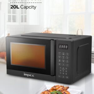 Impex 20L Digital Microwave Oven (MO 8101ADB) | 700W Power | 8 Preset Menus | 10 Power Levels | Child Safety Lock | Defrost Function | 99-Min Timer | Push Button Door | 255mm Glass Turntable | 2-Year Warranty | Compact & Efficient Kitchen Appliance 20 L 700 W MO 8101ADB Black 20 L 700 W MO 8101ADB Black - Image 5