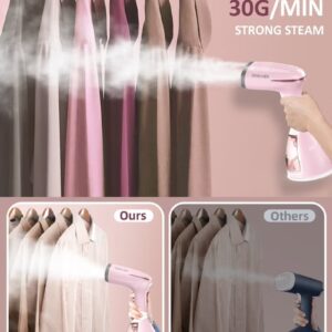 DOSCHER 1500W Handheld Garment Steamer for Clothes – Portable Steam Iron 280mL Tank & Powerful Penetration, Quick Wrinkle Remover - Image 2