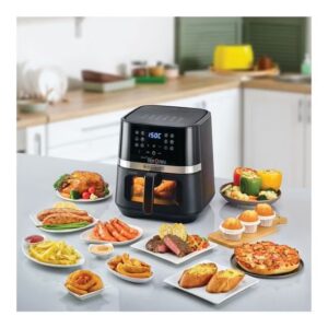 BLACK+DECKER 12-in-1 Digital Air Fryer, 8.5L/2Kg Capacity, Rapid Hot Air Circulation for Frying, Grilling, Baking and Broiling, Brushed Matte Finish, Viewing Window - 5.8 L 1800 W AF5800-B5 Black - Image 2
