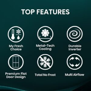 Hisense Gross 610L/Net 456L Cross Door  Refrigerator Fridge RQ5G470SBS3, My Fresh Choice Function, Metal-Tech Cooling, Durable Inverter, Premium Flat Door Design, Total No Frost, Multi AirFlow, Inverter RQ5G470SBS3 SILVER - Image 9