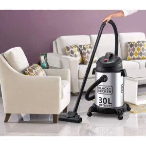 BLACK+DECKER Canister Stainless Steel Vacuum Cleaner With Wet And Dry Function 30 L 1610 W WV1450-B5 Silver/Black - Image 2