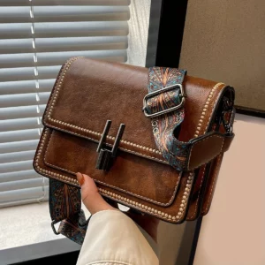 Mini Cross-Body Bags for Women, Adjustable Strap, Small Square Design Purse, Fashion Shoulder Bag, New Designer Mini Leather Bag - Image 1