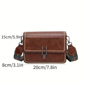 Mini Cross-Body Bags for Women, Adjustable Strap, Small Square Design Purse, Fashion Shoulder Bag, New Designer Mini Leather Bag - Image 7