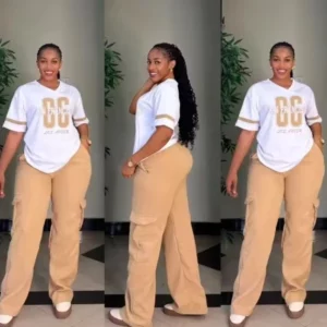 2 Piece Women Set Dashiki African Clothes Summer New Fashion Short Sleeve Top And Jeans Suit Party Lady Matching Sets - Image 3