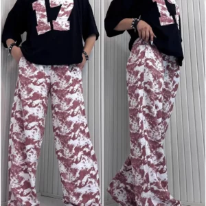 2 Piece Women Set Dashiki African Clothes Summer New Fashion Short Sleeve Top And Jeans Suit Party Lady Matching Sets - Image 6