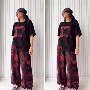 2 Piece Women Set Dashiki African Clothes Summer New Fashion Short Sleeve Top And Jeans Suit Party Lady Matching Sets - Image 7