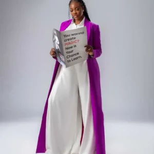Vintage Women Suit Long Blazer 1Pcs Coat Jacket Wedding Prom Dress Double Breasted Customized Sexy V Neck Floor Length Outfit - Image 4