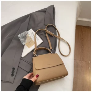 Cross-Border Foreign Trade Hot Sale Winter New Solid Color Tote Bag Female Fashionable RetroPUShoulder Crossbody Bag - Image 5