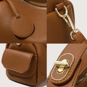 Women's Bags Fashion PU Leather Top Carrying Bag Handbags Multi Pocket Design Multifunctional Crossbody Tote Bag Shoulder Bag - Image 6