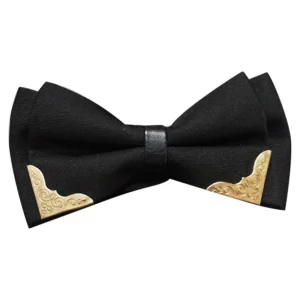 Men's Solid Black White Bow Ties Formal Dress Wedding Bowties For Men Women Leisure Metal Bling Butterfly Bowknot Banquet Cravat - Image 5