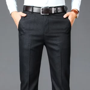 New Business Casual Suit Pants Men Solid High Waist Straight Office Formal Trousers Mens Classic Style Suit Long Pants Plus Size - Image 4